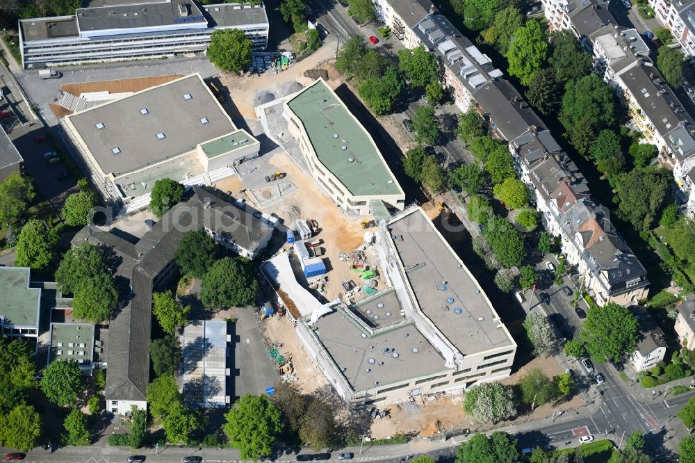 Bonn from the bird's eye view: New construction site of the school building Bonns Fuenfte in the district Kessenich in Bonn in the state North Rhine-Westphalia, Germany