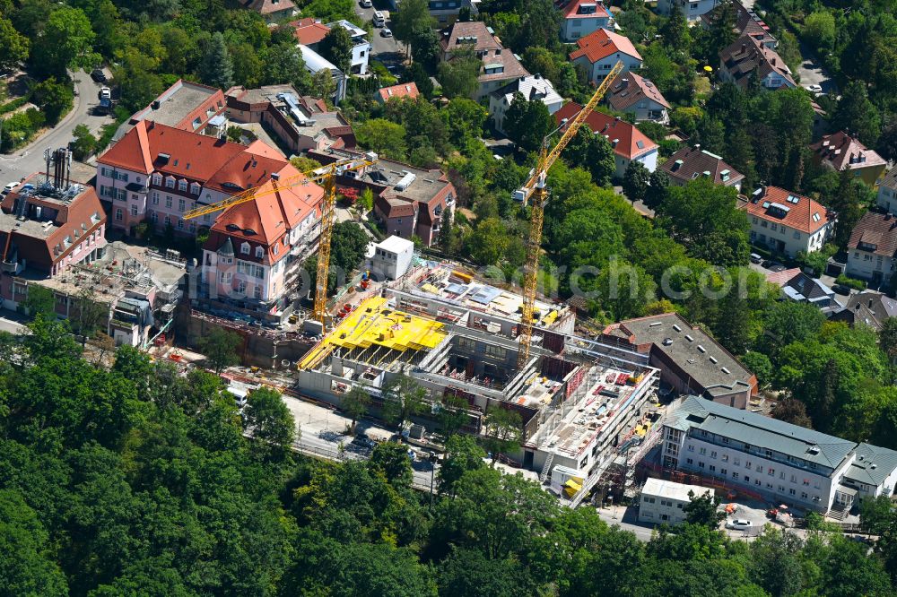 Stuttgart from the bird's eye view: New construction site of the school building on the Campus Kraeherwald in the district Kraeherwald in Stuttgart in the state Baden-Wuerttemberg, Germany