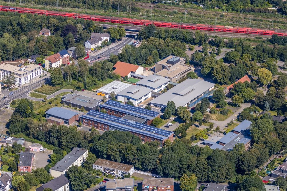 Aerial photograph Bochum - New construction site of the school building of special school Schule am Haus Langendreer in Bochum in the state North Rhine-Westphalia, Germany