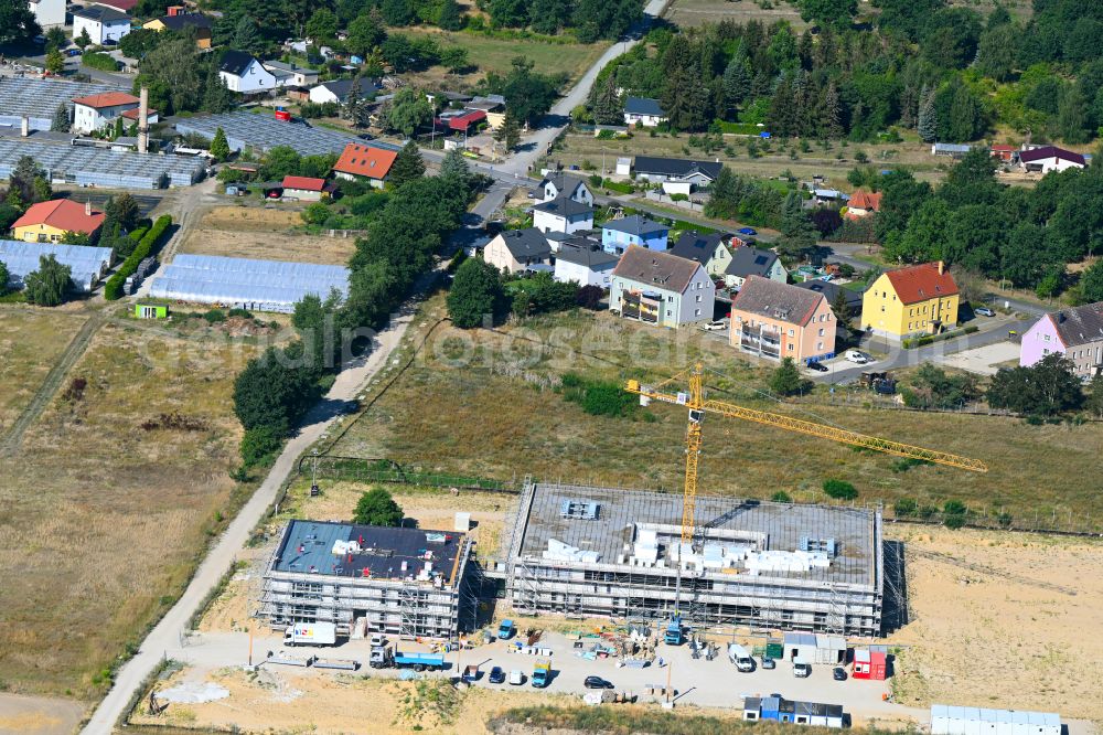 Aerial image Werder (Havel) - New construction site of the school building of the Schulcampus Werder on Klaistower Strasse - Elisabethstrasse in Werder (Havel) in the state Brandenburg, Germany