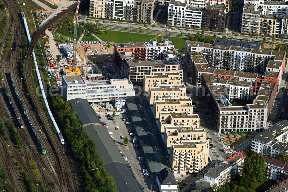 Aerial photograph Hamburg - New construction site of the school building of Kurt-Tucholsky-Stadtteilschule on Recha-Ellern-Weg in Hamburg, Germany