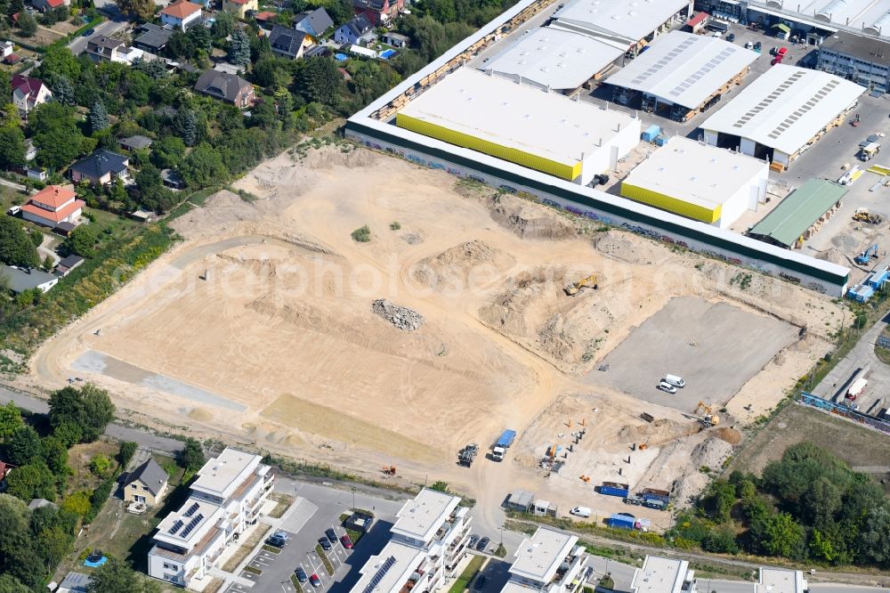 Aerial photograph Berlin - New construction site of the school building An of Schule in the district Mahlsdorf in Berlin, Germany