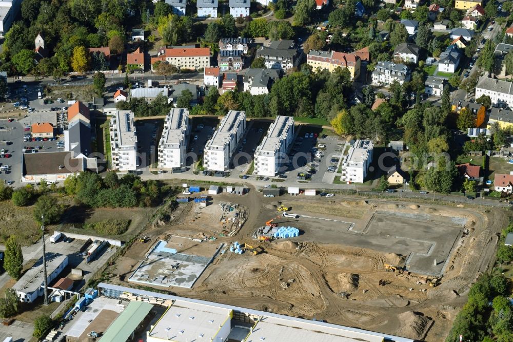 Berlin from above - New construction site of the school building An of Schule in the district Mahlsdorf in Berlin, Germany