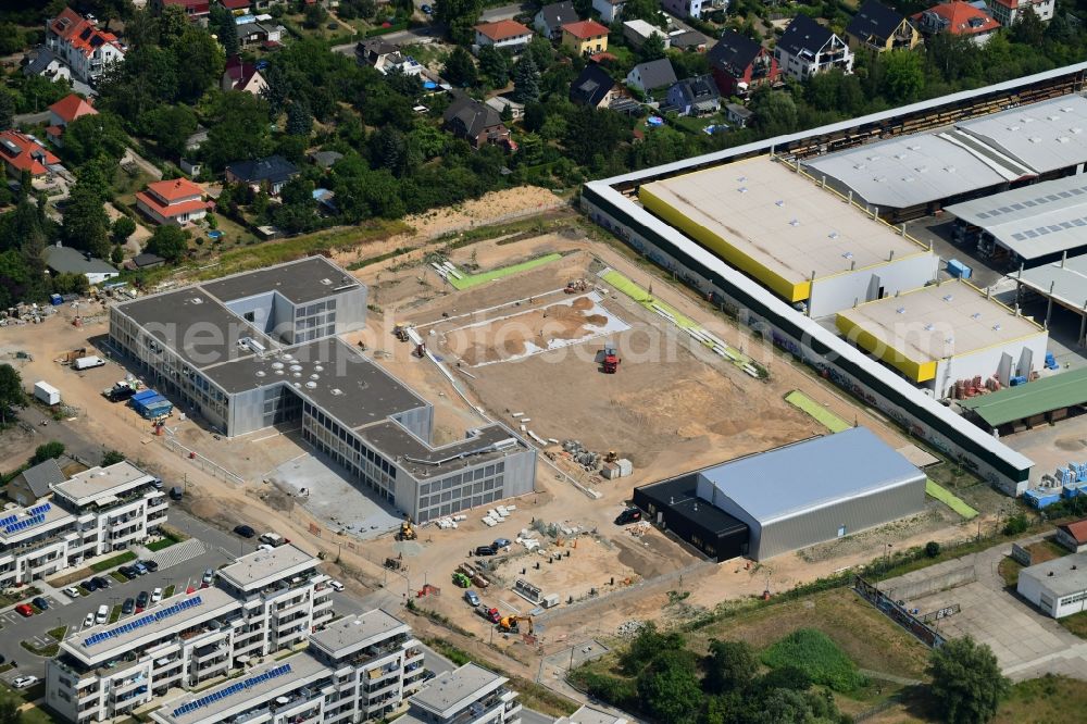 Aerial photograph Berlin - New construction site of the school building An of Schule in the district Mahlsdorf in Berlin, Germany