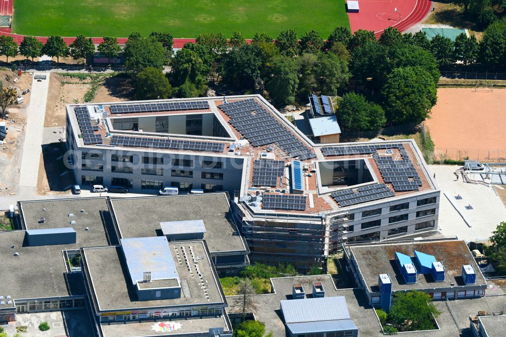 Aerial image Freiburg im Breisgau - New construction site of the school building Staudinger-Gesamtschule in the district Haslach in Freiburg im Breisgau in the state Baden-Wuerttemberg, Germany
