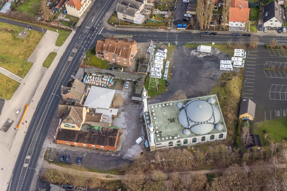 Aerial photograph Hamm - Mosque construction site D.I.T.I.B. Ulu-Moschee in the destrict Herringen in Hamm in the state North Rhine-Westphalia