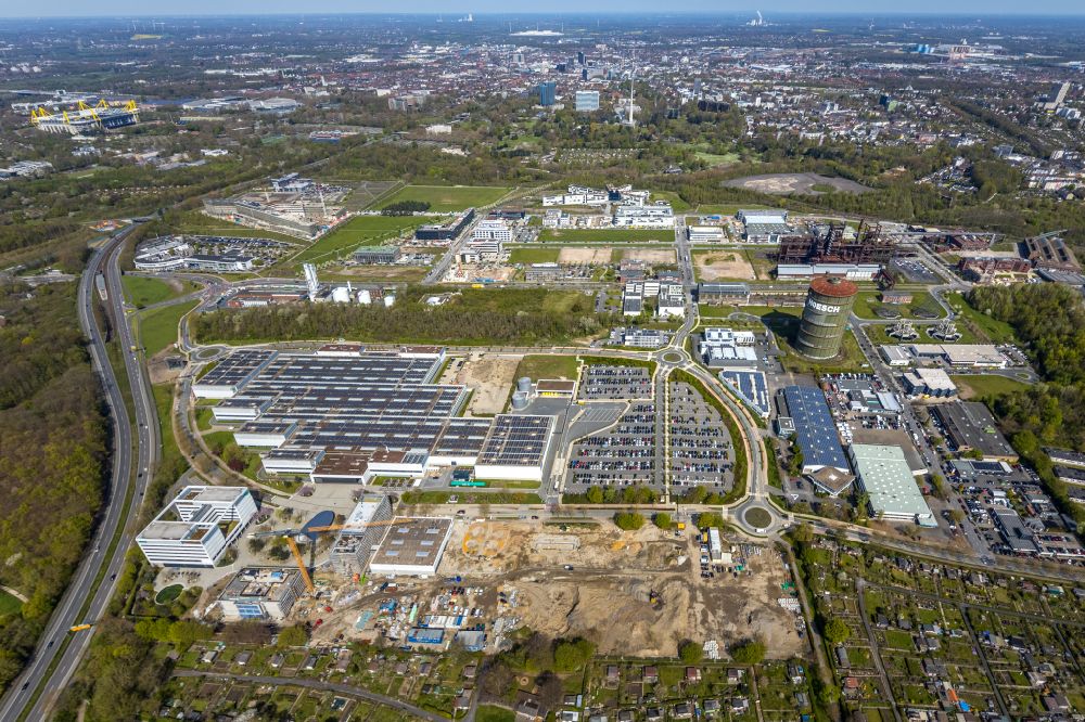 Aerial image Dortmund - Construction site for the new building WILO Campus Dortmund on Nortkirchenstrasse in the district Hoerde in the district Hoerde in Dortmund at Ruhrgebiet in the state North Rhine-Westphalia, Germany