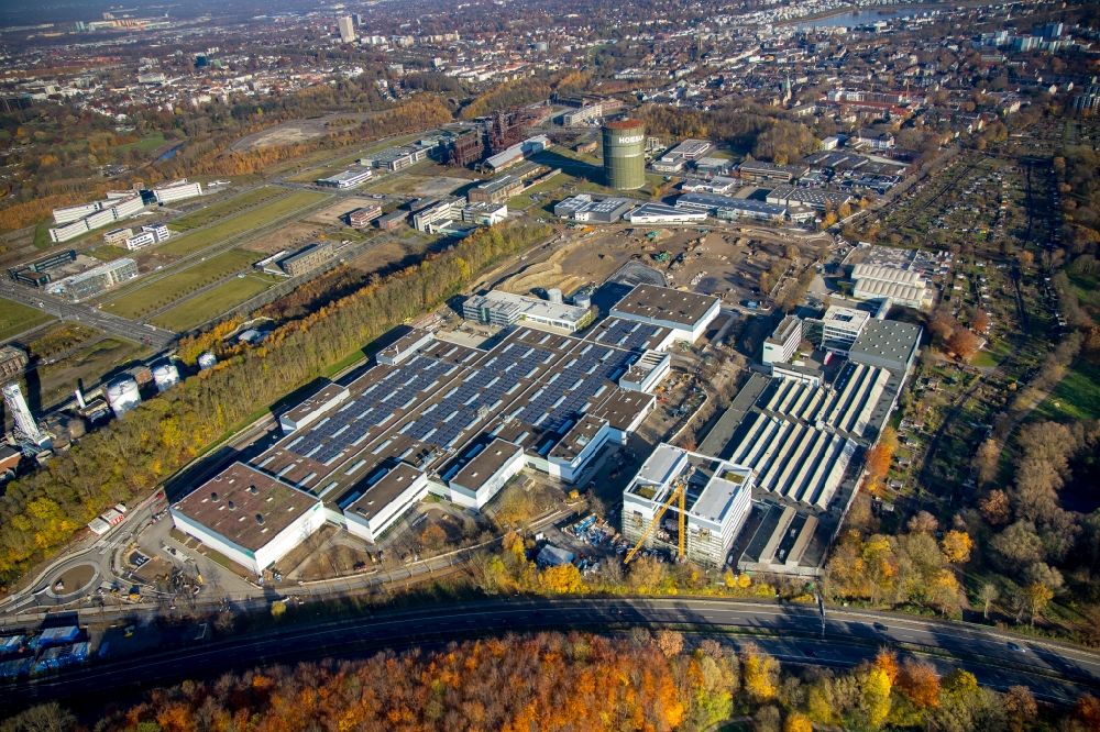 Aerial photograph Dortmund - Construction site for the new building a?? WILO Campus Dortmund a?? on Nortkirchenstrasse in the district Hoerde in Dortmund in the state North Rhine-Westphalia, Germany