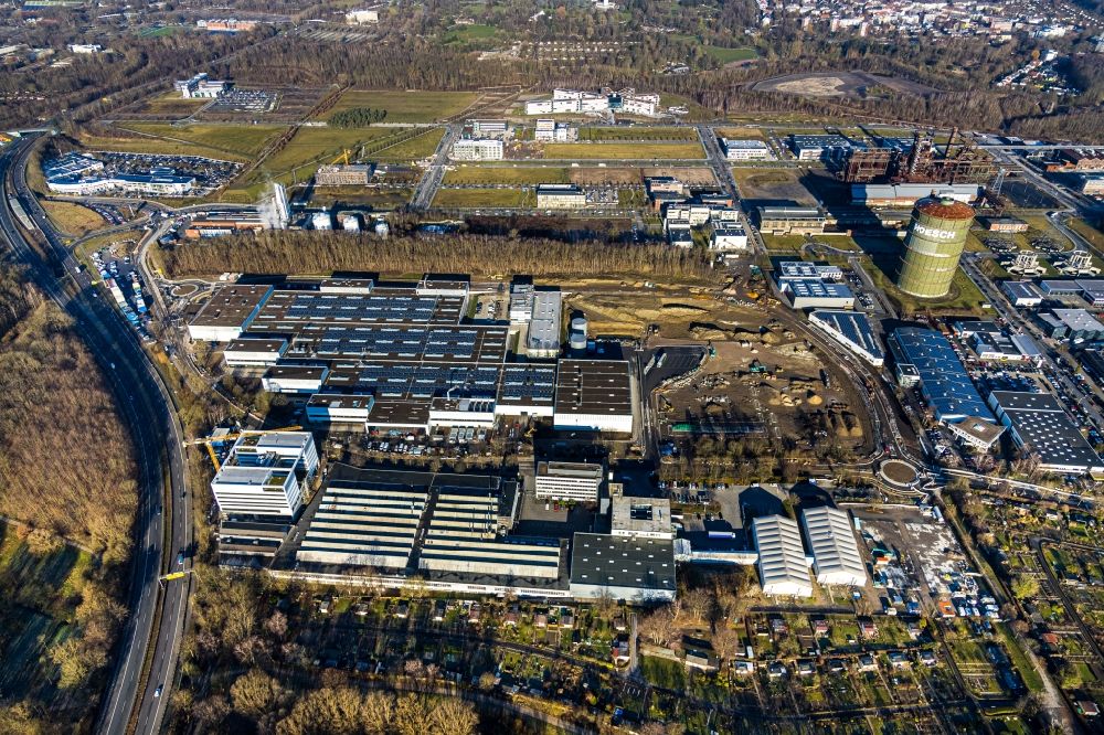 Aerial photograph Dortmund - Construction site for the new building a?? WILO Campus Dortmund a?? on Nortkirchenstrasse in the district Hoerde in Dortmund in the state North Rhine-Westphalia, Germany