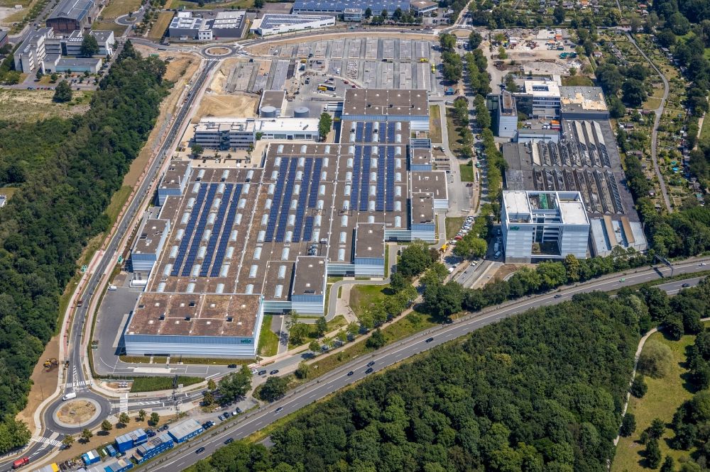Aerial image Dortmund - Construction site for the new building WILO Campus Dortmund on Nortkirchenstrasse in the district Hoerde in Dortmund in the state North Rhine-Westphalia, Germany