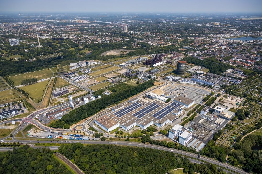 Aerial image Dortmund - Construction site for the new building WILO Campus Dortmund on Nortkirchenstrasse in the district Hoerde in Dortmund in the state North Rhine-Westphalia, Germany