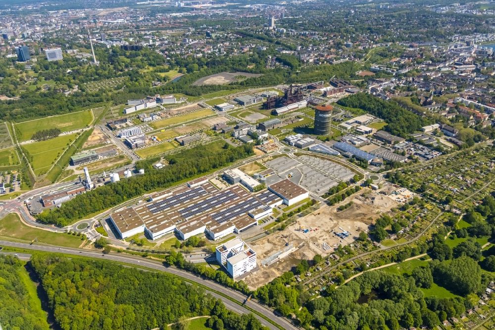 Aerial photograph Dortmund - Construction site for the new building WILO Campus Dortmund with demolition work on Nortkirchenstrasse in the district Hoerde in Dortmund in the state North Rhine-Westphalia, Germany