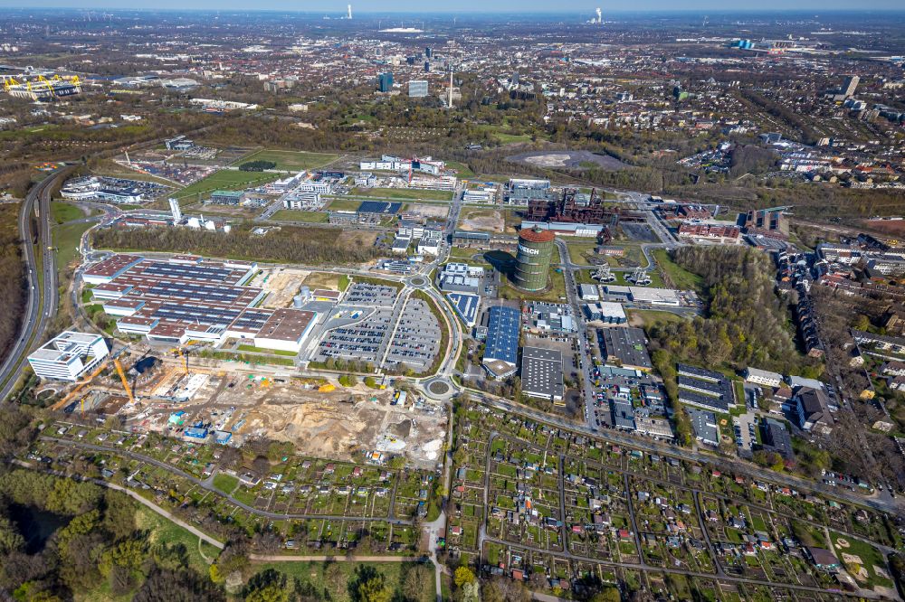 Aerial image Dortmund - Construction site for the new building of WILO Campus Dortmund on Nortkirchenstrasse in the district Hoerde in Dortmund in the state North Rhine-Westphalia, Germany