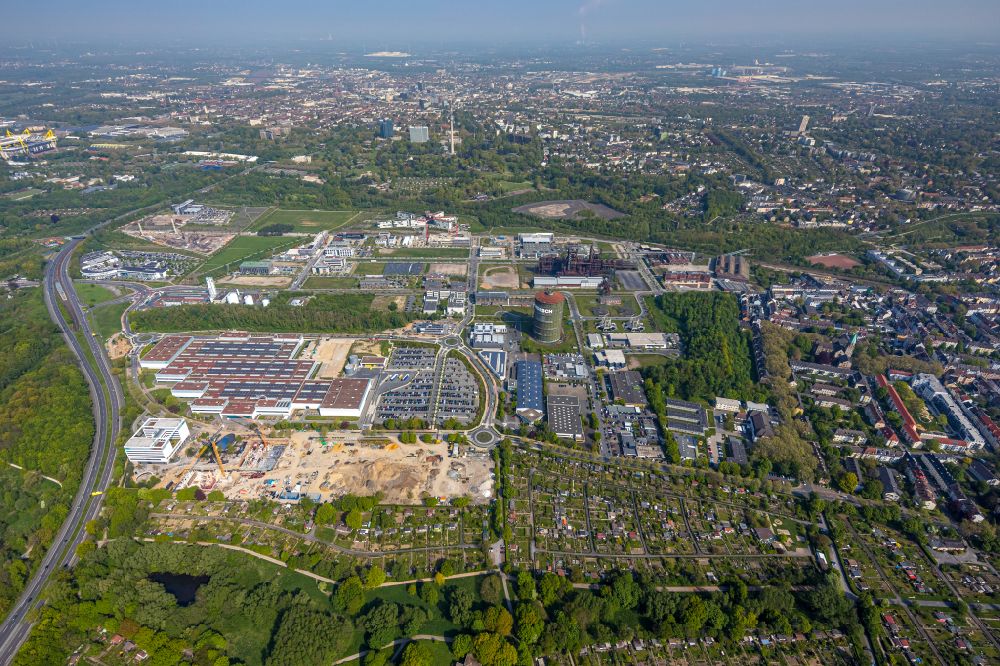 Aerial image Dortmund - Construction site for the new building of WILO Campus Dortmund on Nortkirchenstrasse in the district Hoerde in Dortmund in the state North Rhine-Westphalia, Germany