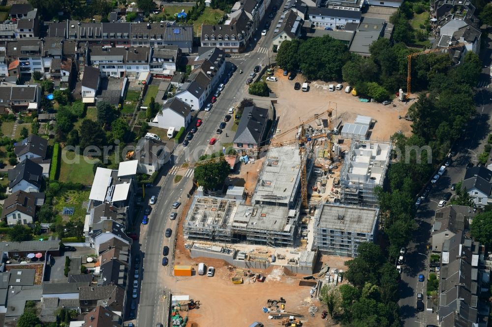 Aerial photograph Bonn - Construction site for the new residential and commercial building on Schumanns Hoehe along the Sebastianstrasse in the district Endenich in Bonn in the state North Rhine-Westphalia, Germany