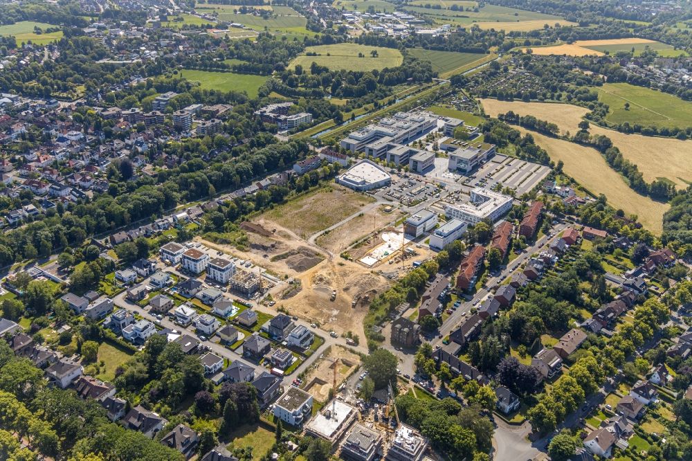Aerial image Hamm - Construction site for the new multi-family housing development Paracelsuspark on Marker Allee in Hamm in the state of North Rhine-Westphalia