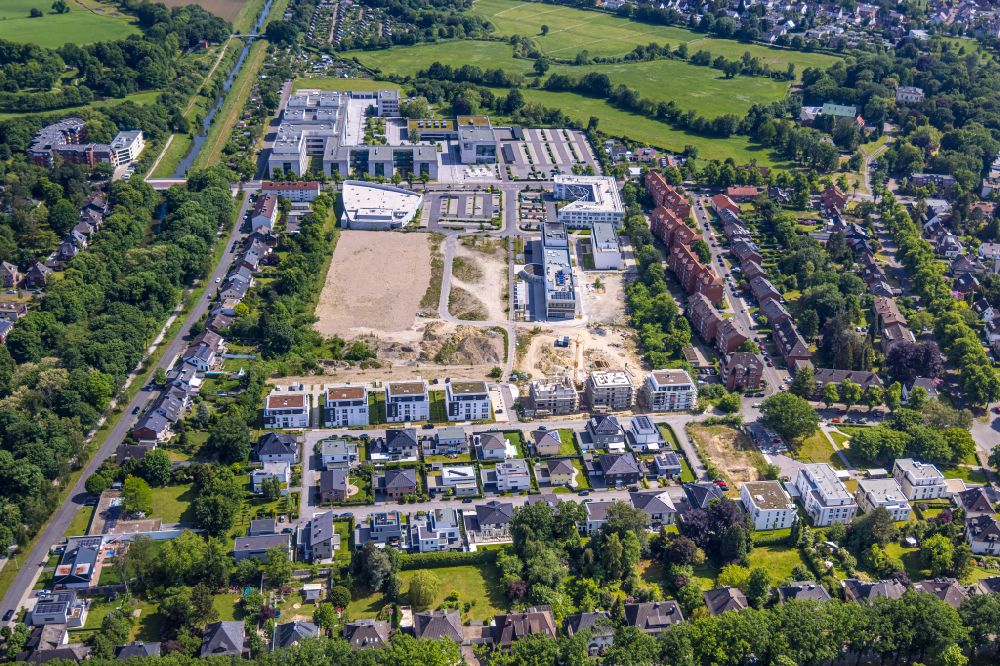 Hamm from above - Construction site for the new multi-family housing development Paracelsuspark on Marker Allee in Hamm at Ruhrgebiet in the state of North Rhine-Westphalia