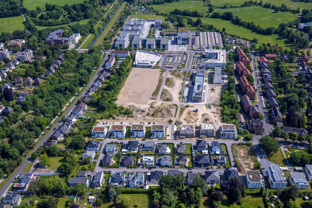 Aerial photograph Hamm - Construction site for the new multi-family housing development Paracelsuspark on Marker Allee in Hamm at Ruhrgebiet in the state of North Rhine-Westphalia