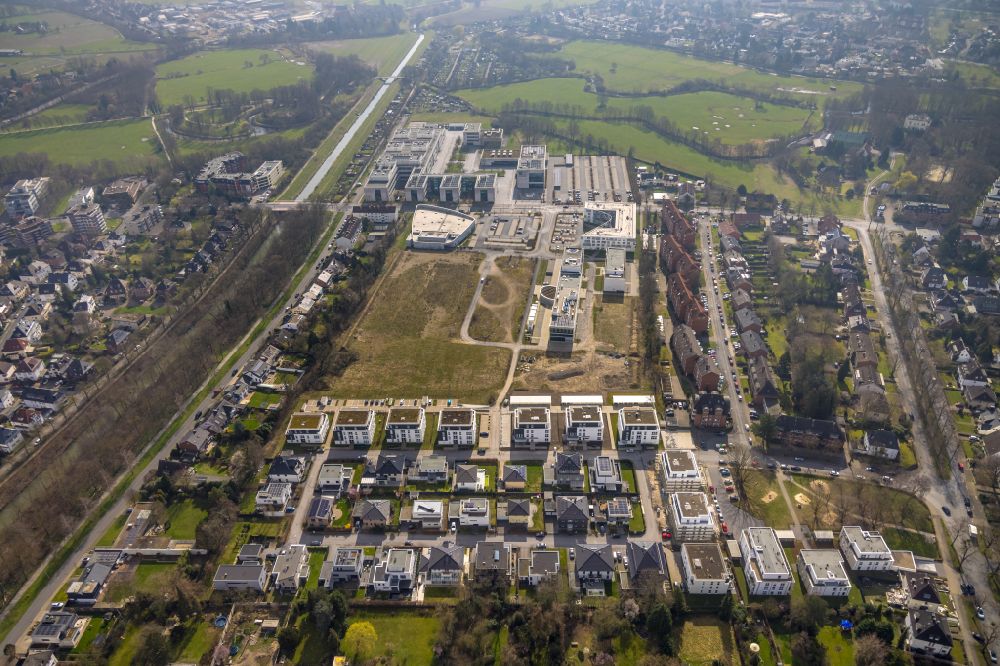 Aerial photograph Hamm - Construction site for the new multi-family housing development Paracelsuspark on Marker Allee in Hamm in the state of North Rhine-Westphalia
