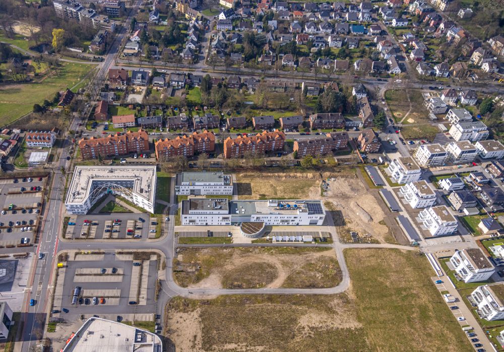 Aerial image Hamm - Construction site for the new multi-family housing development Paracelsuspark on Marker Allee in Hamm in the state of North Rhine-Westphalia