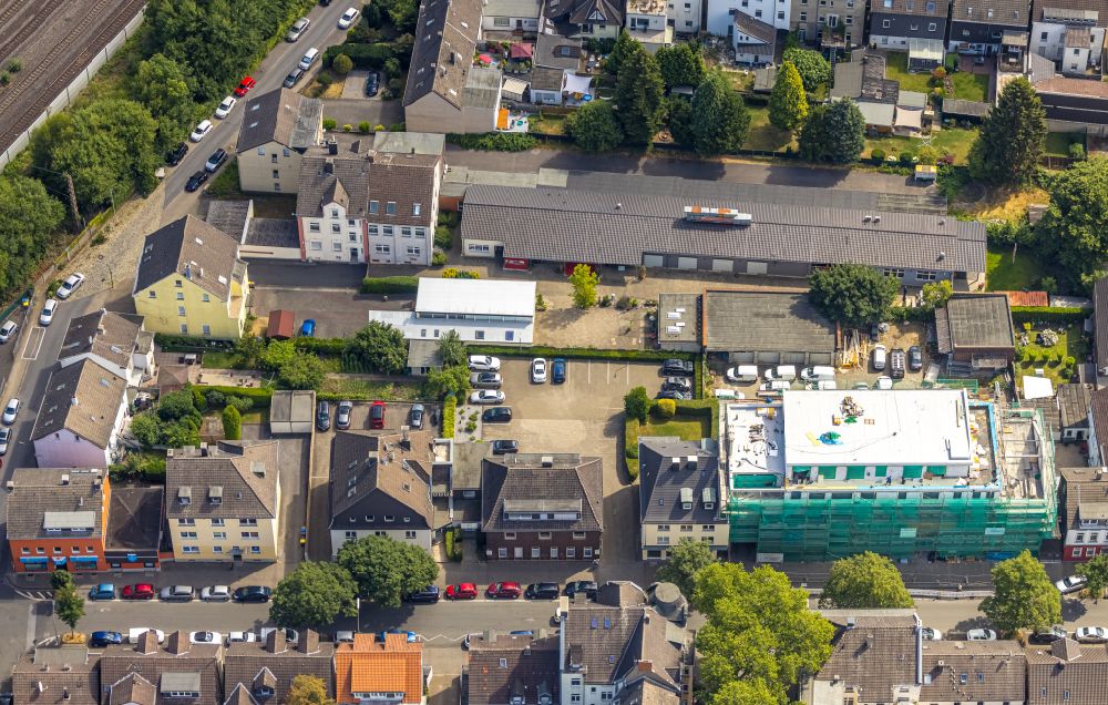 Aerial image Dortmund - Construction site for the multi-family residential building on street Alte Benninghofer Strasse in the district Clarenberg in Dortmund at Ruhrgebiet in the state North Rhine-Westphalia, Germany