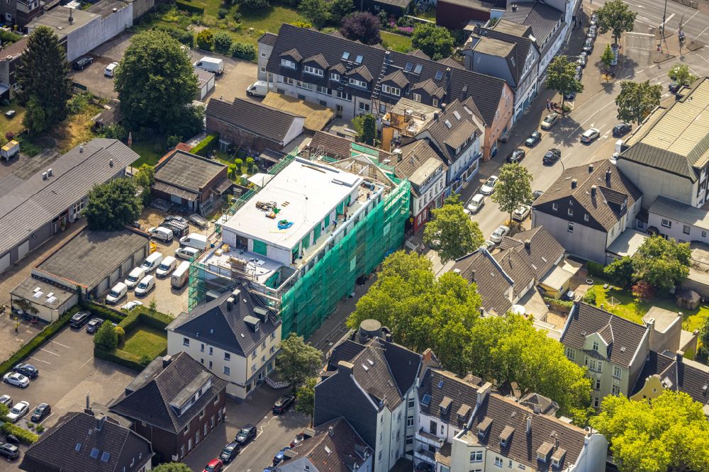 Aerial photograph Dortmund - Construction site for the multi-family residential building on street Alte Benninghofer Strasse in the district Clarenberg in Dortmund at Ruhrgebiet in the state North Rhine-Westphalia, Germany