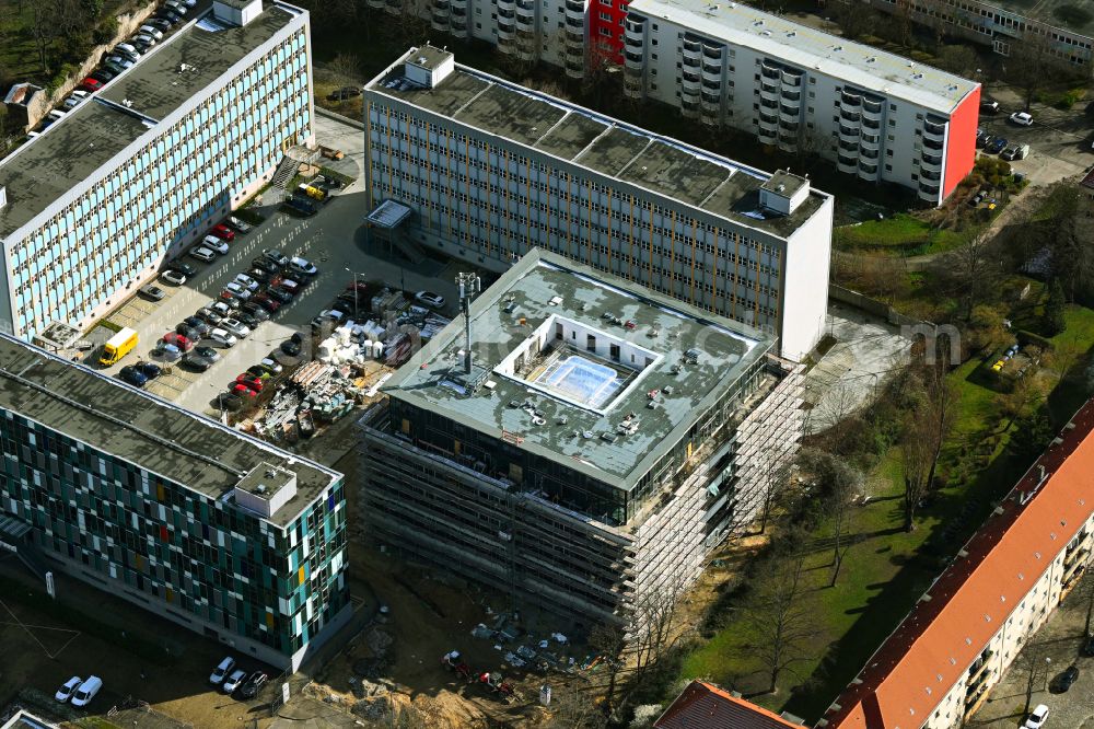 Aerial image Berlin - Construction site for the multi-family residential building Gotlinde on Gotlindestrasse in the district Lichtenberg in Berlin, Germany