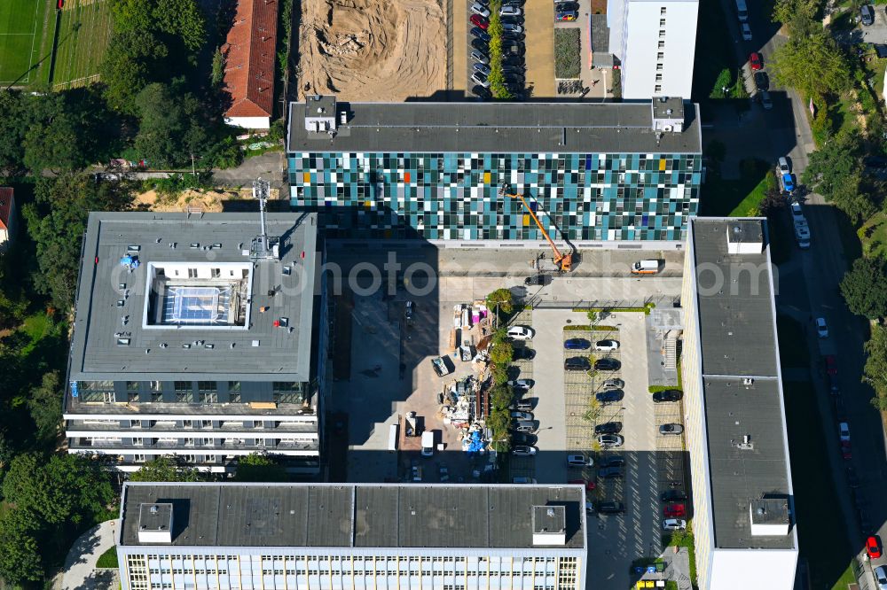 Berlin from the bird's eye view: Construction site for the multi-family residential building Gotlinde on Gotlindestrasse in the district Lichtenberg in Berlin, Germany
