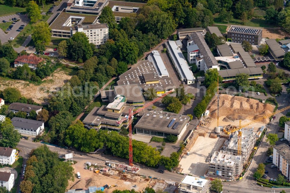 Aerial image Emmendingen - Construction site for the multi-family residential building on Jahnstrasse in Emmendingen in the state Baden-Wuerttemberg, Germany