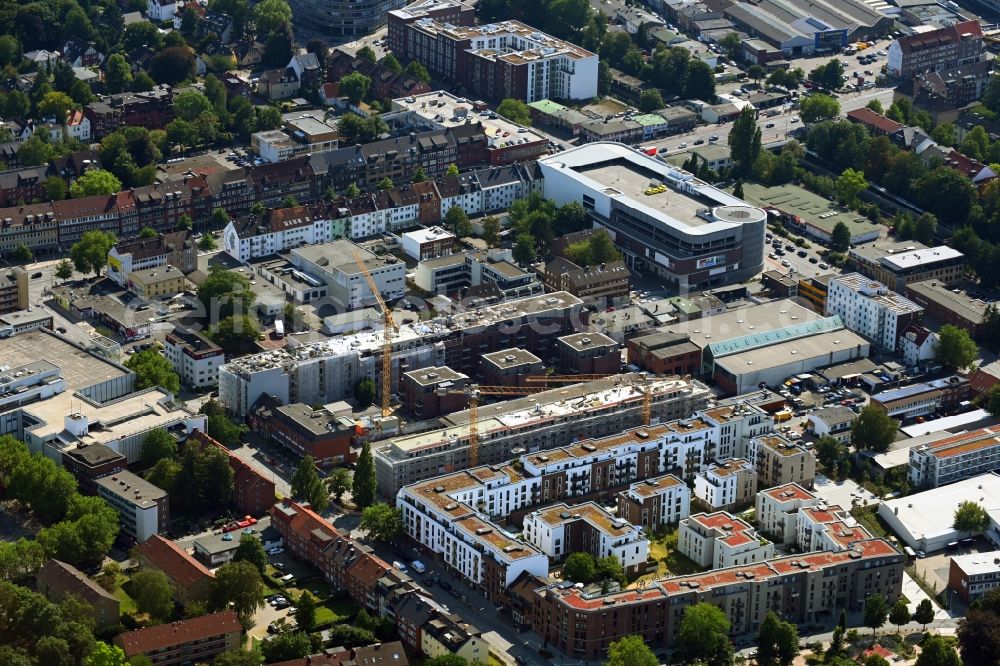 Hamburg from above - Construction site for the multi-family residential building on Muehlenstieg - Brauhausstieg in the district Wandsbek in Hamburg, Germany