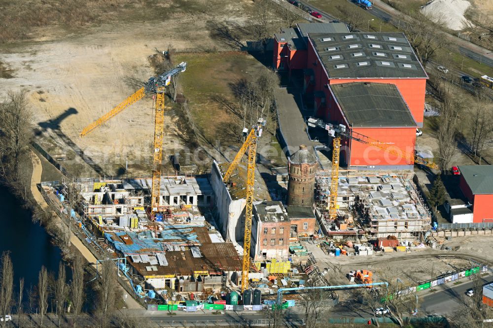 Aerial image Berlin - Construction site for the multi-family residential building in the district Haselhorst in Berlin, Germany