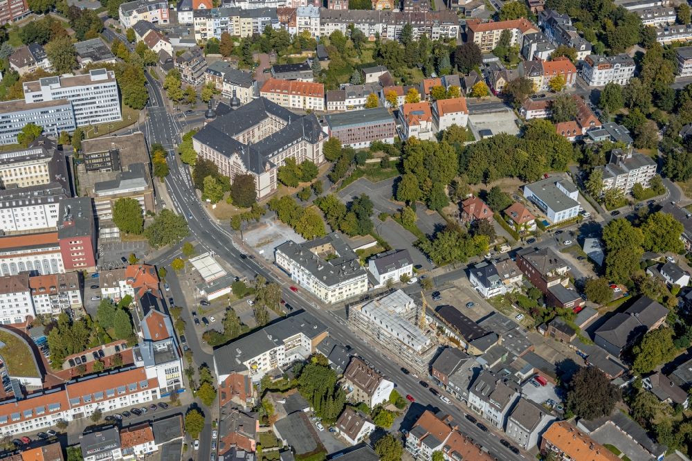 Aerial photograph Hamm - Construction site for the multi-family residential building on Werler Strasse corner Stiftstrasse in the district Heessen in Hamm in the state North Rhine-Westphalia, Germany