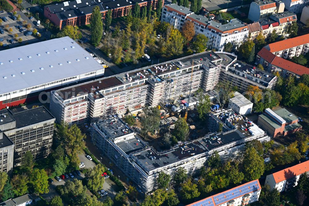 Aerial photograph Berlin - Construction site for the multi-family residential building on street Biedenkopfer Strasse - Egelstrasseasse in the district Tegel in Berlin, Germany