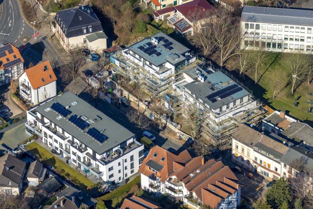 Aerial image Unna - Construction site for the multi-family residential building on street Kessebuerener Weg in Unna at Ruhrgebiet in the state North Rhine-Westphalia, Germany