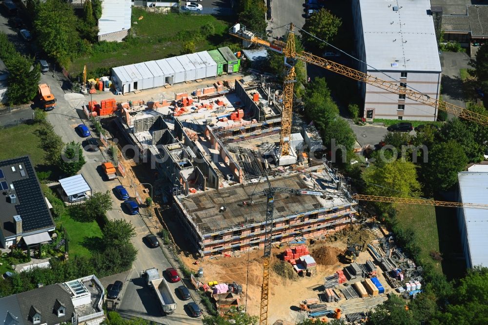 Aerial photograph Würzburg - Construction site for the new construction of a dorm residential care home - building for the physically handicapped on Berner Strasse in Wuerzburg in the state Bavaria, Germany