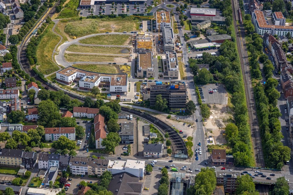 Aerial image Dortmund - Construction site for the multi-family residential buildings Wohnen on Hombrucher Bogen on street Hombrucher Bogen in the district Zechenplatz in Dortmund in the state North Rhine-Westphalia, Germany