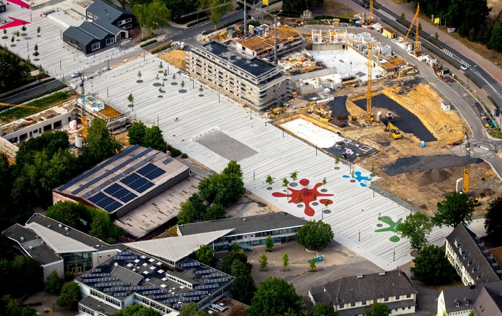 Aerial image Selm - Construction site for the new sports hall in Selm in the state North Rhine-Westphalia, Germany