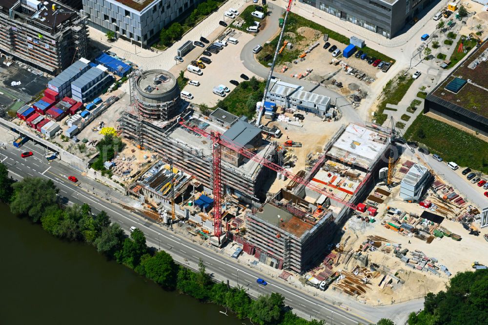 Ingolstadt from above - Construction for the reconstruction of Kavalier Dalwigk in the district Altstadt Suedost in Ingolstadt in the state Bavaria, Germany