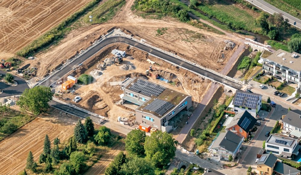 Aerial image Ettenheim - New construction site for the construction of a kindergarten building and Nursery school Superten in Ettenheim in the state Baden-Wurttemberg, Germany