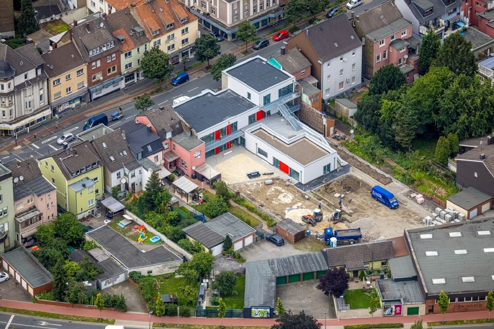 Aerial photograph Hamm - New construction site for the construction of a kindergarten building and Nursery school on Wilhelmstrasse in Hamm in the state North Rhine-Westphalia, Germany
