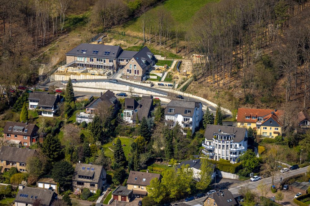 Herdecke from the bird's eye view: New construction site for the construction of a kindergarten building and Nursery school on Bergweg in the district Westende in Herdecke in the state North Rhine-Westphalia, Germany