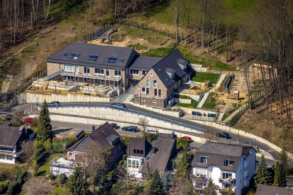 Aerial image Herdecke - New construction site for the construction of a kindergarten building and Nursery school on Bergweg in the district Westende in Herdecke in the state North Rhine-Westphalia, Germany