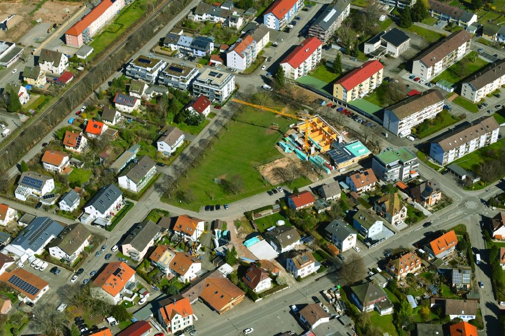 Aerial photograph Schopfheim - New construction site for the construction of a kindergarten building and Nursery school in Oberfeld in Schopfheim in the state Baden-Wurttemberg, Germany