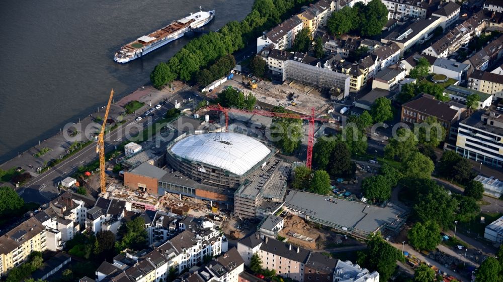 Aerial photograph Bonn - Renovation of the building of the indoor arena Beethovenhalle Bonn in the district Zentrum in Bonn in the state North Rhine-Westphalia, Germany