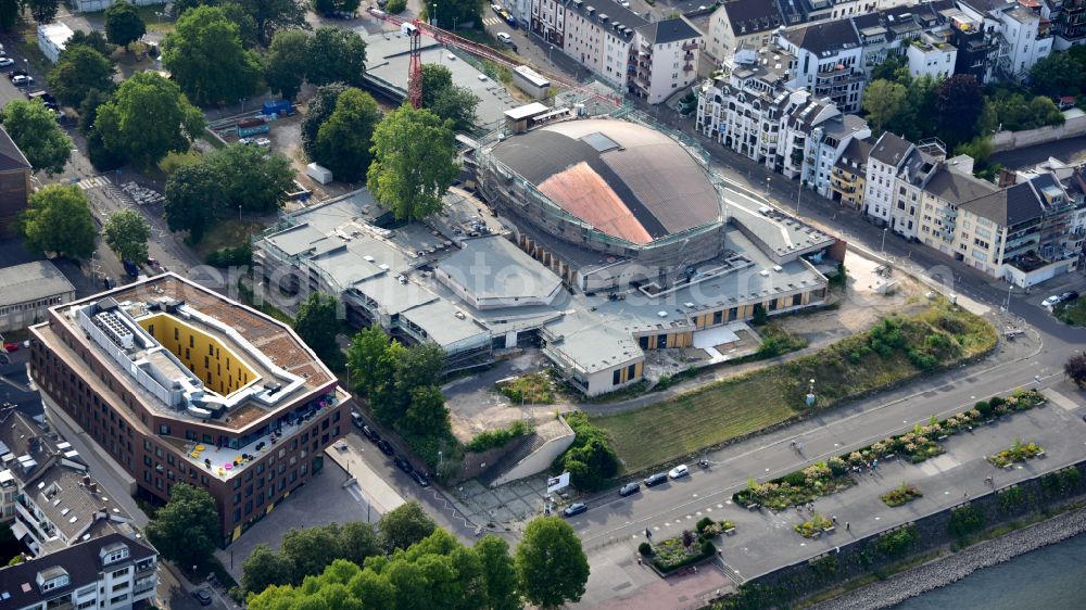 Aerial image Bonn - Renovation of the building of the indoor arena Beethovenhalle Bonn in the district Zentrum in Bonn in the state North Rhine-Westphalia, Germany