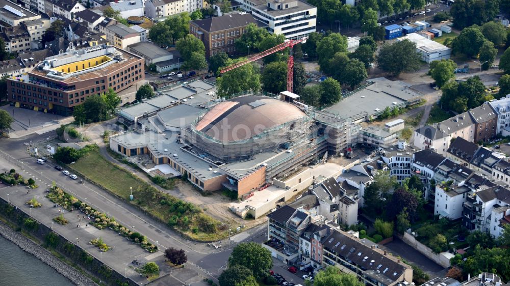 Bonn from the bird's eye view: Renovation of the building of the indoor arena Beethovenhalle Bonn in the district Zentrum in Bonn in the state North Rhine-Westphalia, Germany