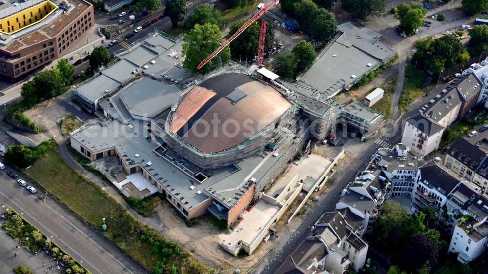 Bonn from above - Renovation of the building of the indoor arena Beethovenhalle Bonn in the district Zentrum in Bonn in the state North Rhine-Westphalia, Germany