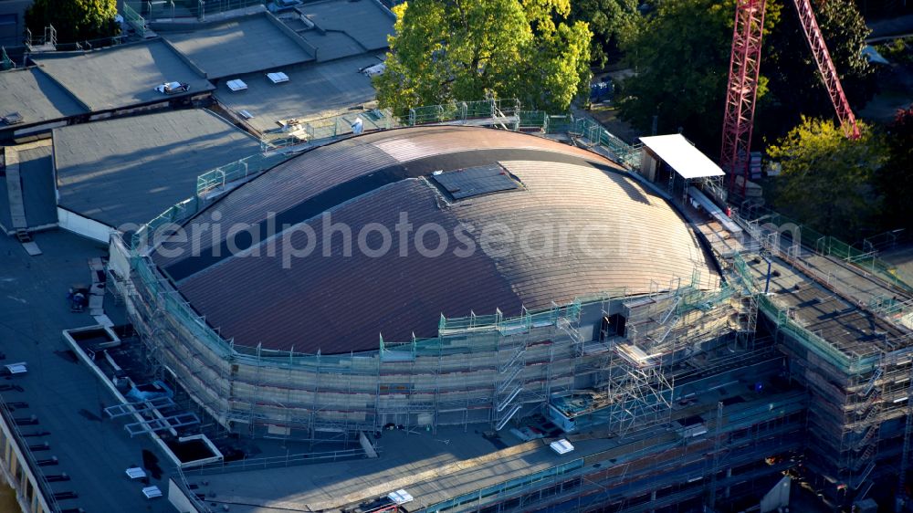 Aerial image Bonn - Renovation of the building of the indoor arena Beethovenhalle Bonn in Bonn in the state North Rhine-Westphalia, Germany