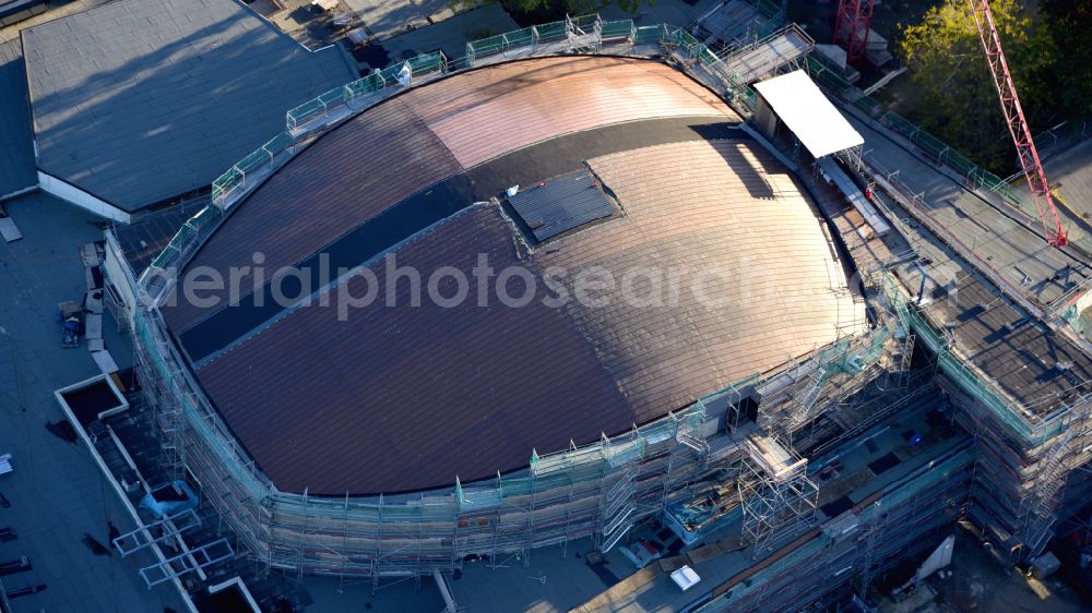 Aerial image Bonn - Renovation of the building of the indoor arena Beethovenhalle Bonn in Bonn in the state North Rhine-Westphalia, Germany