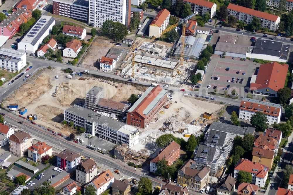 Aerial image Göttingen - Construction site for City Quarters Building Sartoriusquartier in Goettingen in the state Lower Saxony, Germany